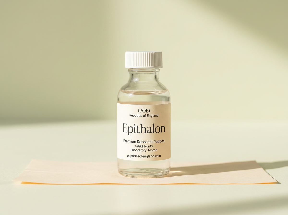 Epithalon research peptide bottle — Peptides of England